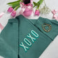 Women's Two-Toned XOXO Valentine’s Day Bundle - Embroidered Sweater and Bracelets