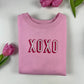 Girl's Two-Toned XOXO Embroidered Sweater