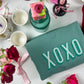 Women's Two-Toned XOXO Valentine’s Day Bundle - Embroidered Sweater and Bracelets